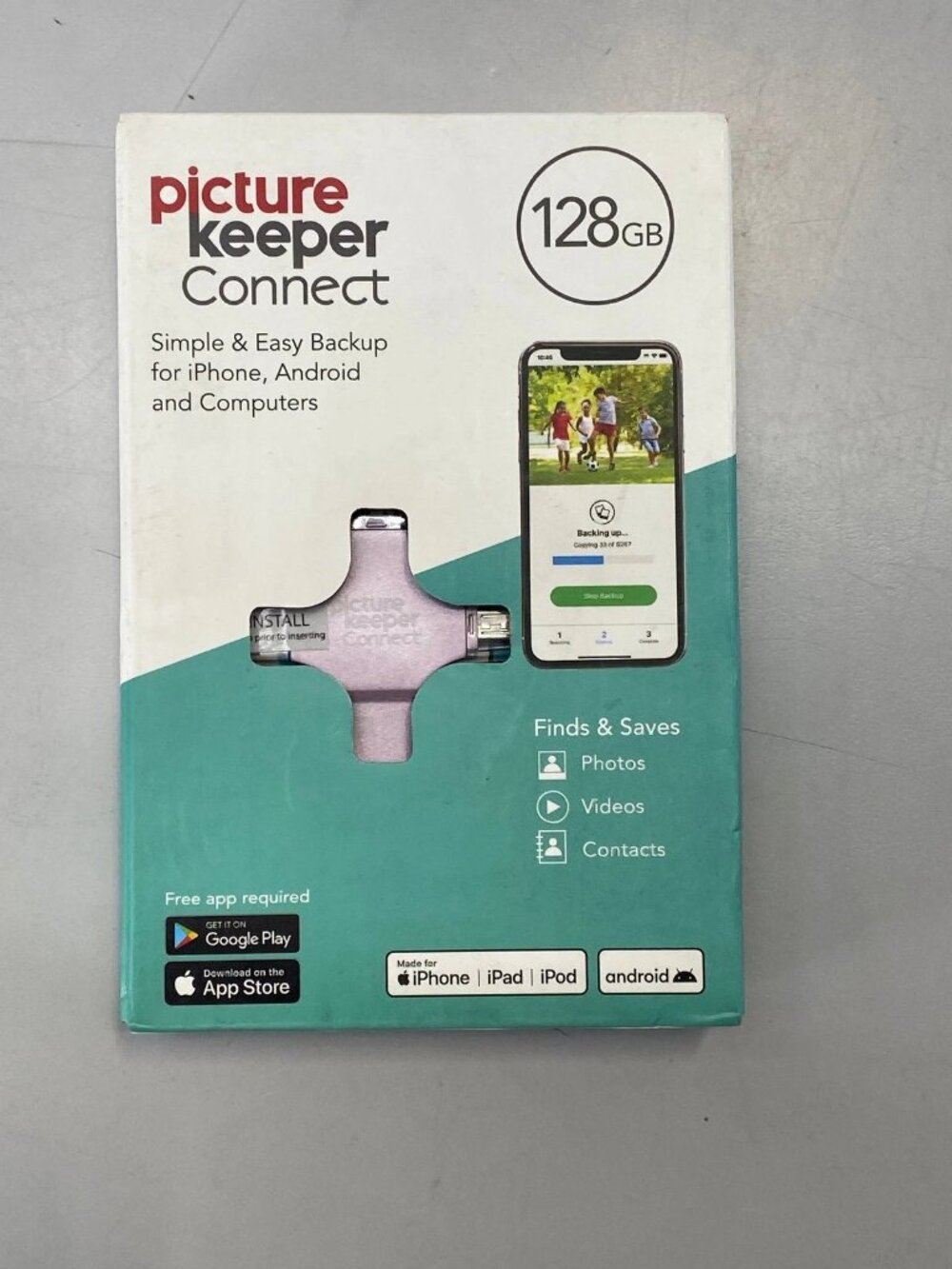 Picture Keeper Connect 128GB Digital Storage Device- Pink